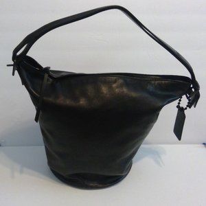 Coach XL black Leather Bucket Bag